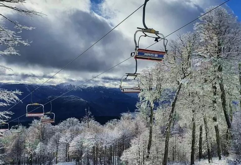 skiing in the Andes skiing in the Andes