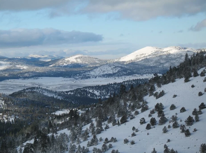 family skiing California