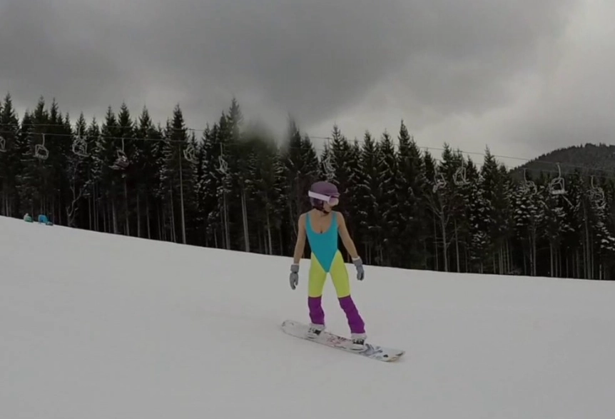 Best bikini snow skiing