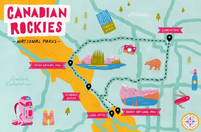 Canadian Rockies ski road trip