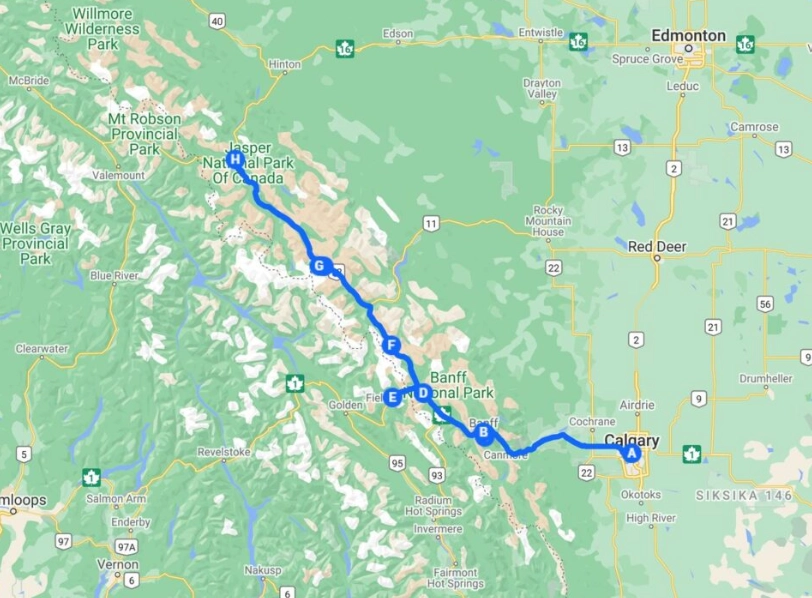 best ski resorts Canadian Rockies road trip