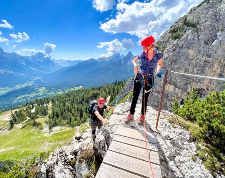 ski mountaineering with via ferrata